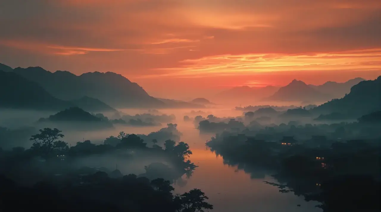 山河故影巨幕背景图